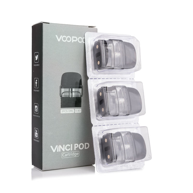 VOOPOO Vinci Pod Cartridge For Vinci pod Kit Drag Nano 2 Kit Vinci Pod Royal Edition Kit 2ml Vinci Q Kit Drag Nano 2 Nebula Edition Kit Vinci Pod SE Kit 2ml (3pcspack)