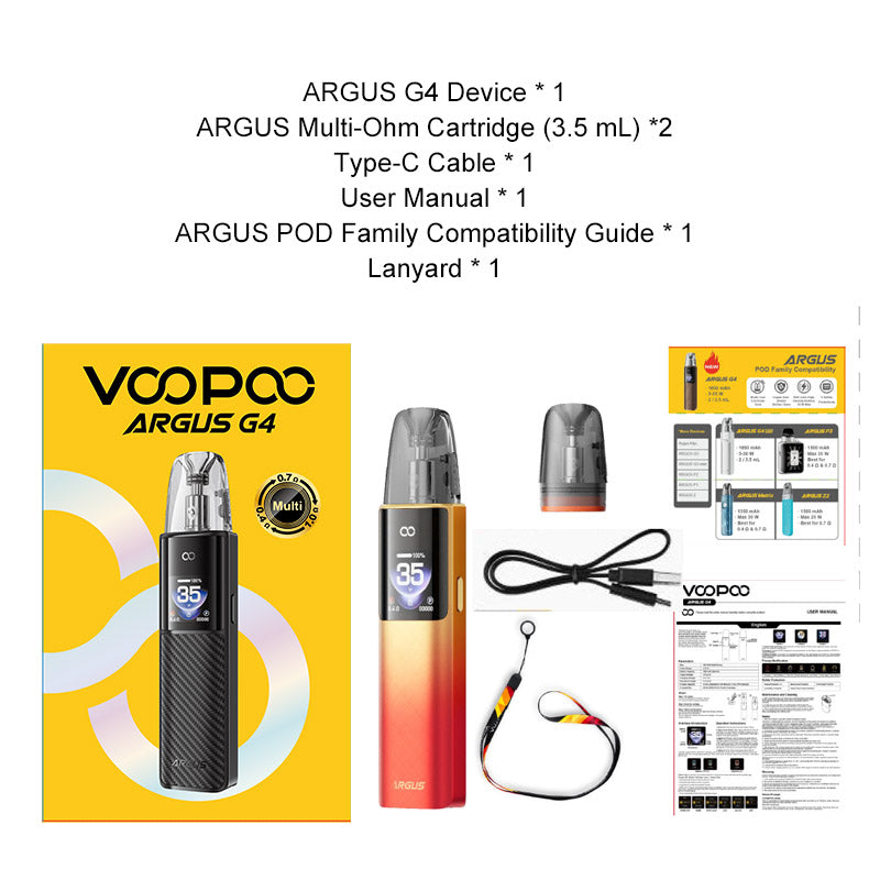 VOOPOO Argus G4 Pod System Kit 1650mAh 3.5ml(Max 35W) newest