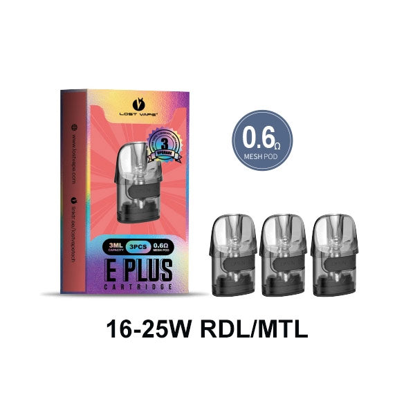 Lost Vape E-Plus Cartridge for Thelema Elite 40 Kit / Thelema Elite Ar Lost Vape E-Plus Cartridge for Thelema Elite 40 Kit / Thelema Elite Ar