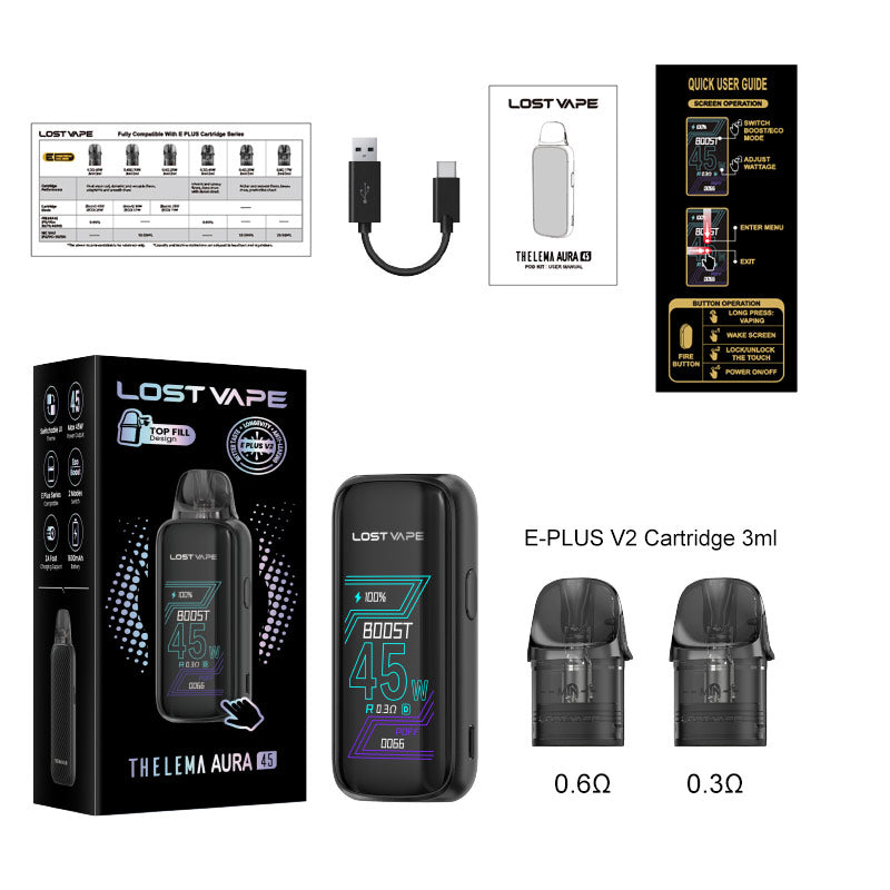 Lost Vape Thelema Aura 45 Pod Kit 1600mAh 3ml (Max 45W)
