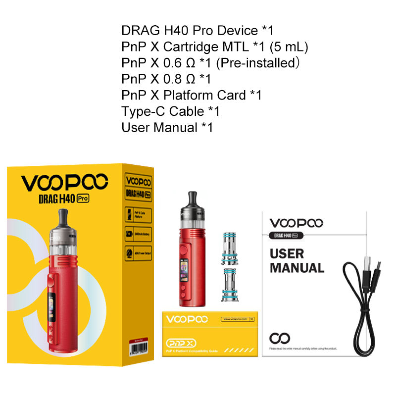 VOOPOO Drag H40 Pro Pod System Kit 2450mAh 5ml (Max 40W)